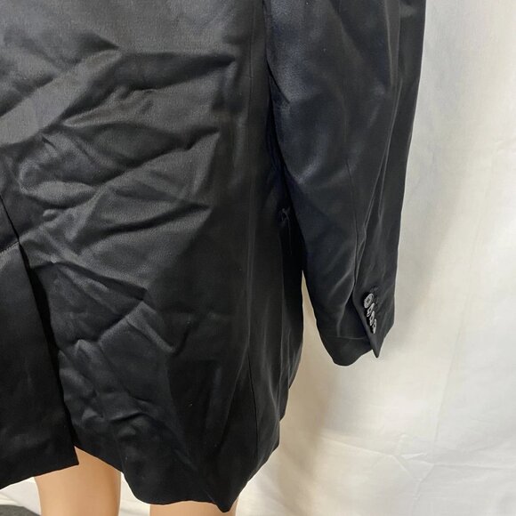 NEW BANANA REPUBLIC  Women's Satin Single-Breasted Suit Jacket Size 12T Black - Picture 5 of 14